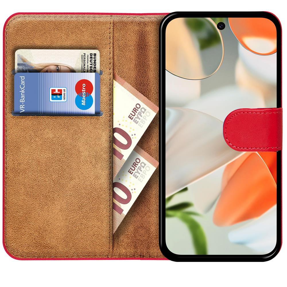 Basic Wallet für Google Pixel 9 in Rot