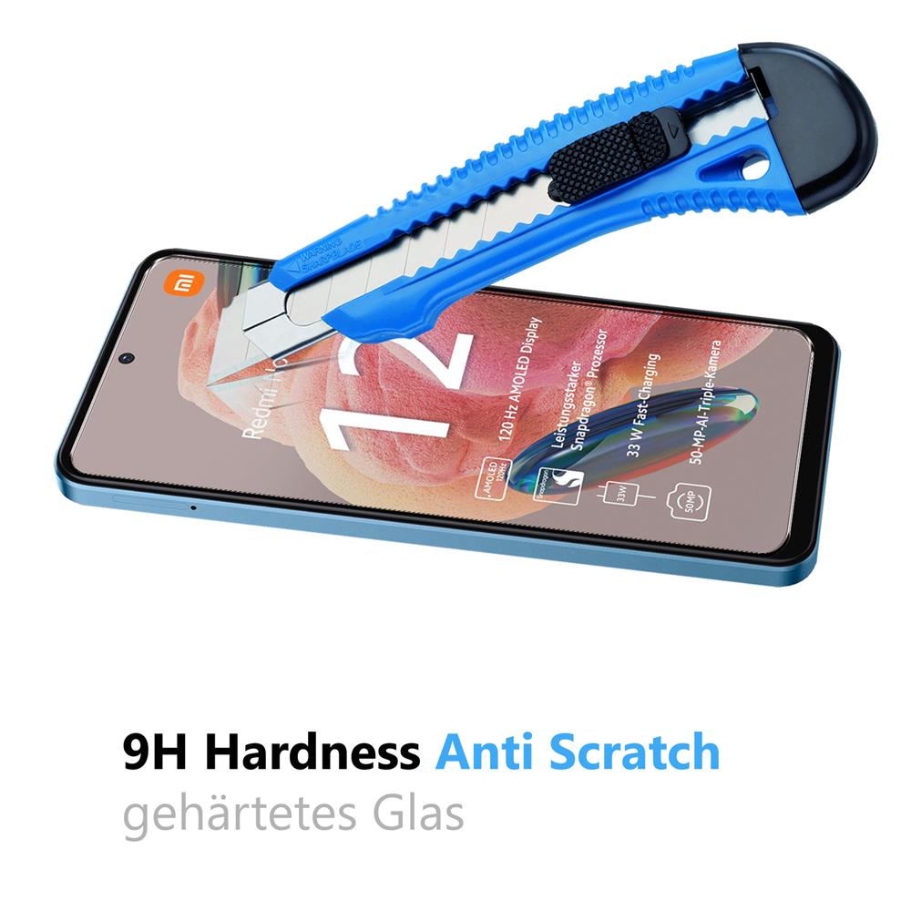 4in1 Glas Set für Xiaomi Redmi Note 12 (4G)