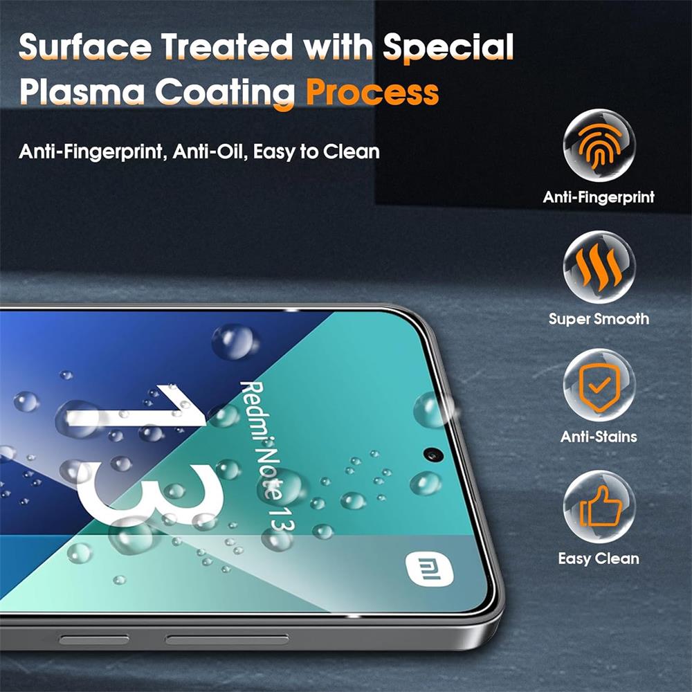 4in1 Glas Set für Xiaomi Redmi Note 13 (4G)