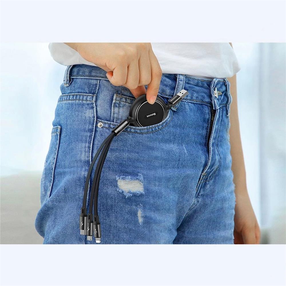 Baseus USB Kabel - CAMLT-JH01 - 3in1 in Schwarz