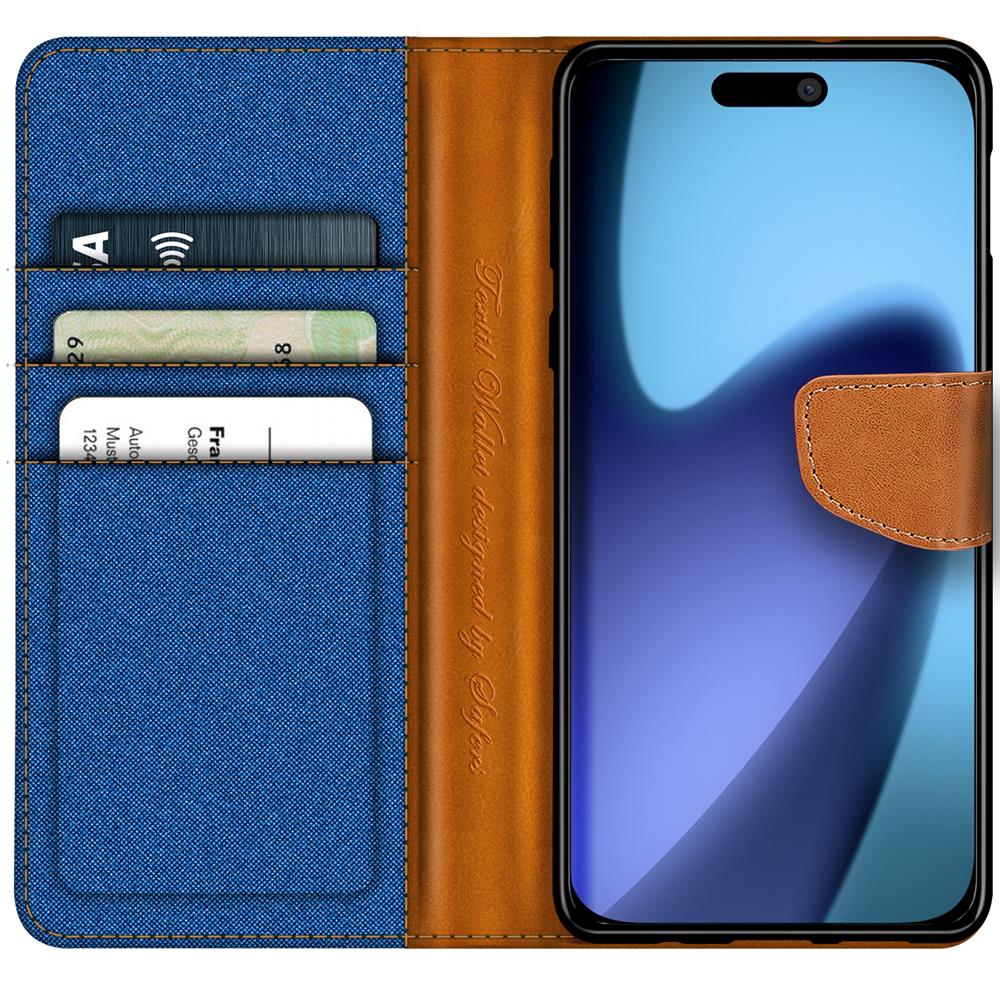 Textil Wallet für Apple iPhone Air (2025) in Blau