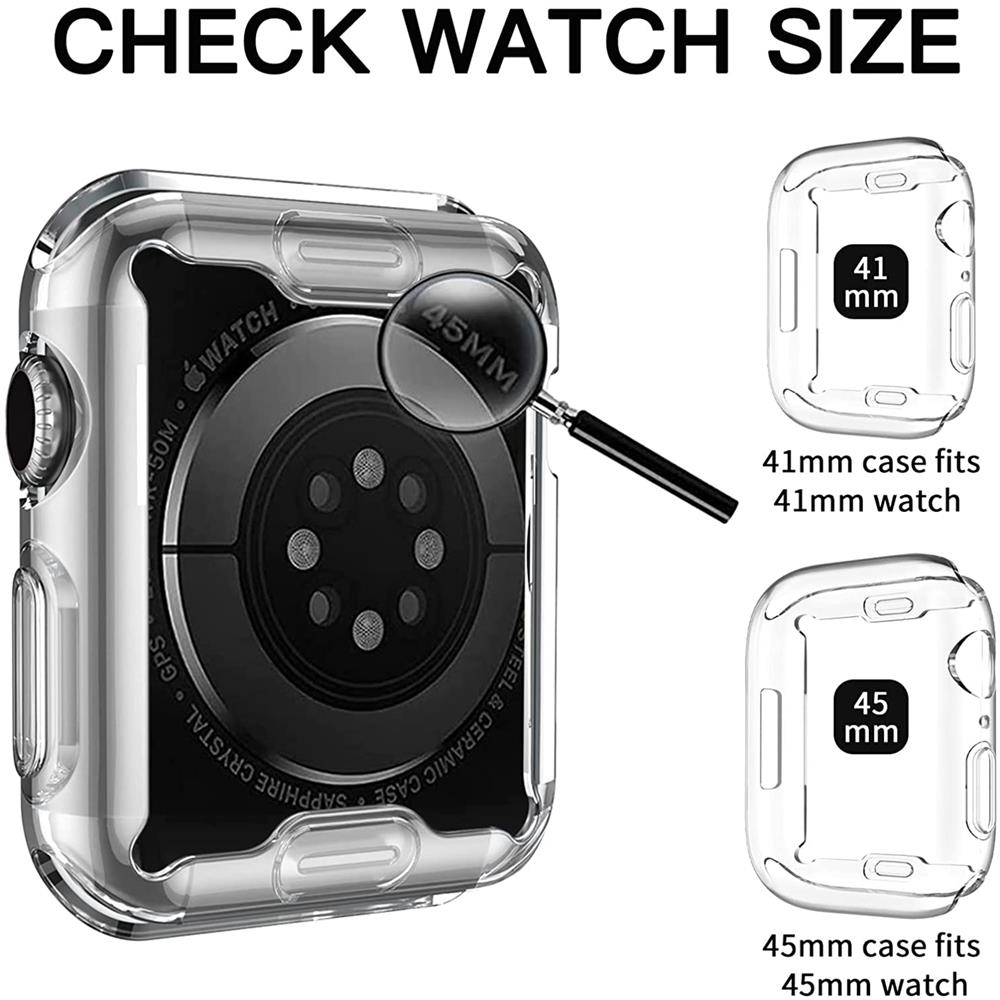 Silikon Hülle Full TPU für Apple Watch 7 - 9 - 45mm