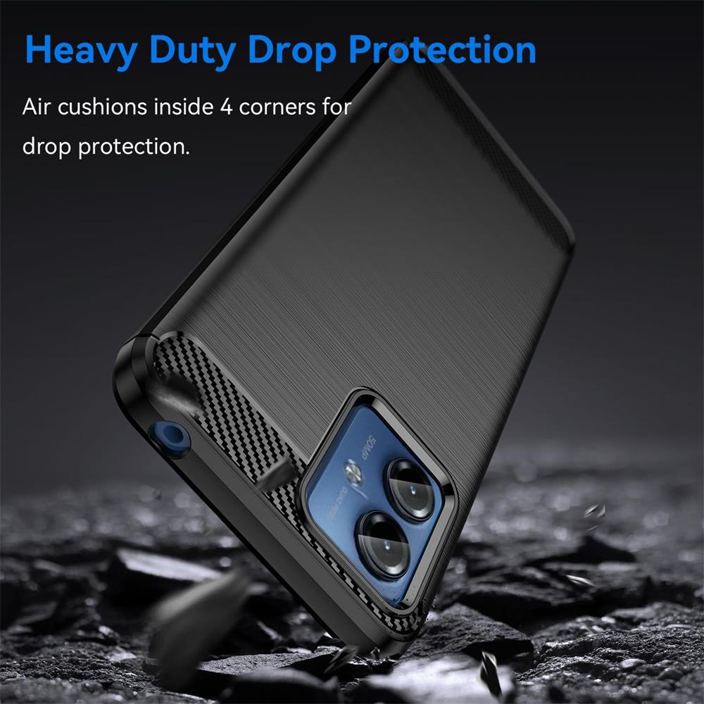 Carbon Brush TPU für Motorola Moto G54 5G in Schwarz