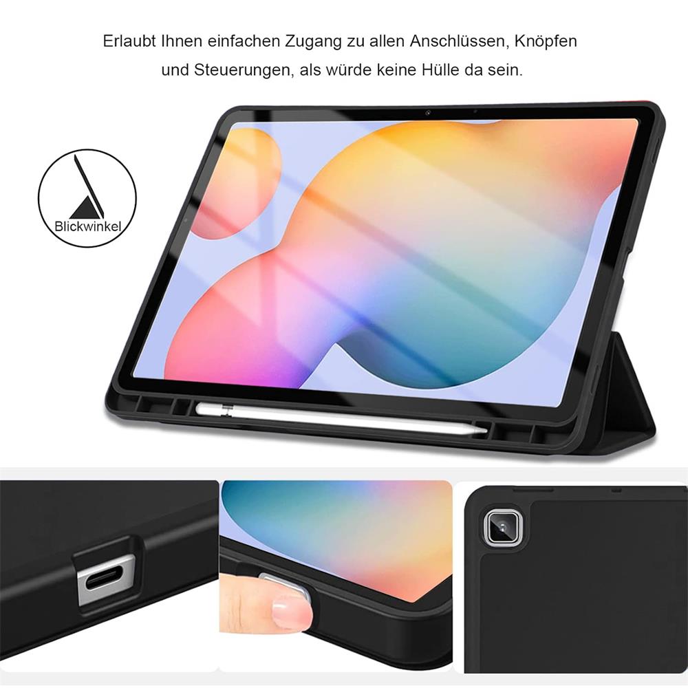 Smart Cover für Samsung Galaxy Tab S10 FE Plus in Schwarz