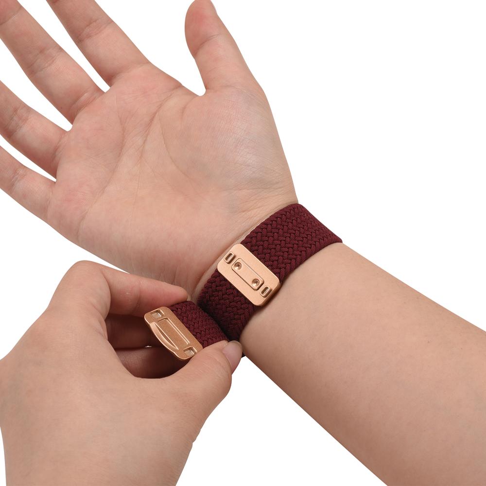 Loop Nylonarmband für Apple Watch 1-11/SE1-3/Ultra1-3 - 42/44/45/49mm in Weinrot - Universal