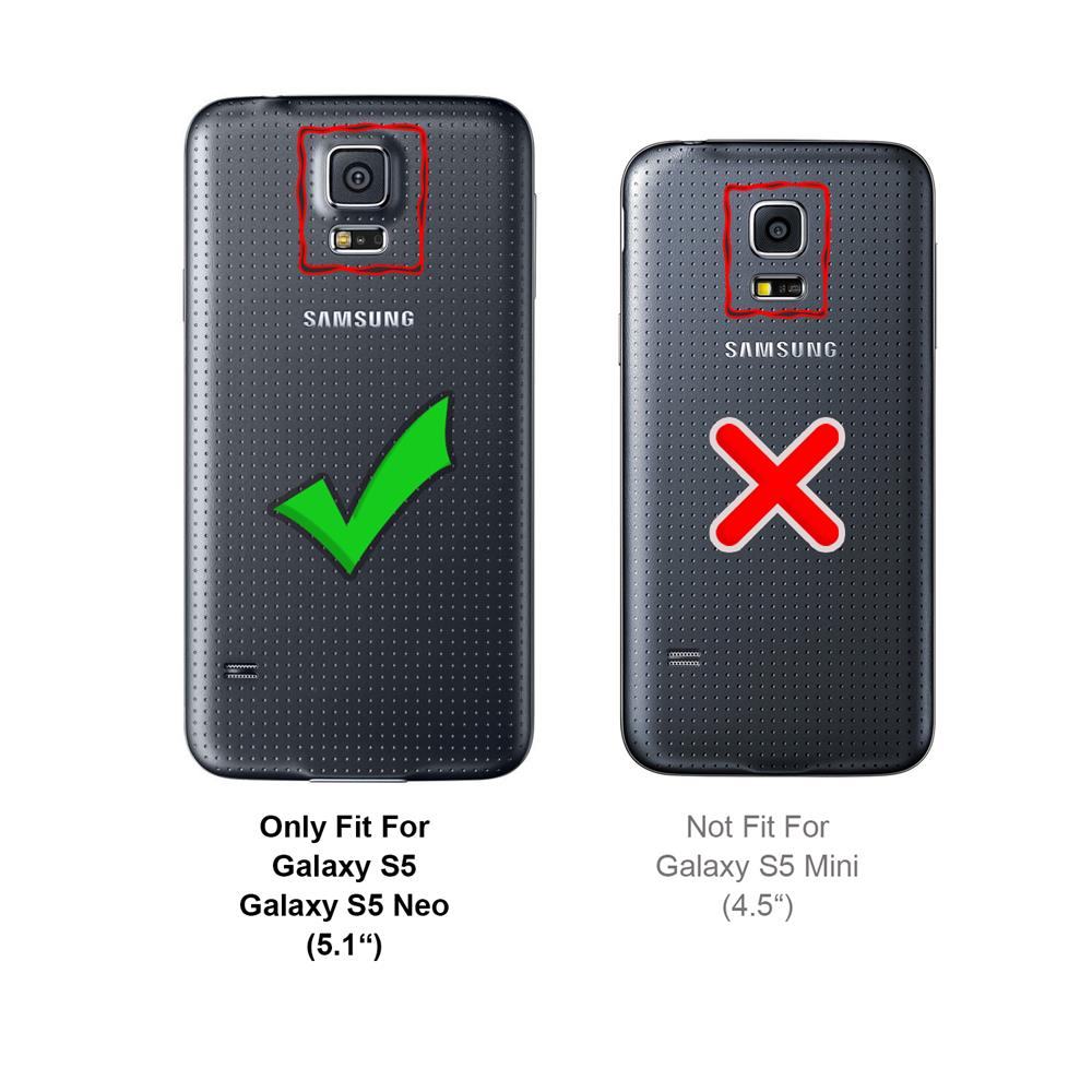 Textil Wallet für Samsung Galaxy S5 / S5 Neo in Pink