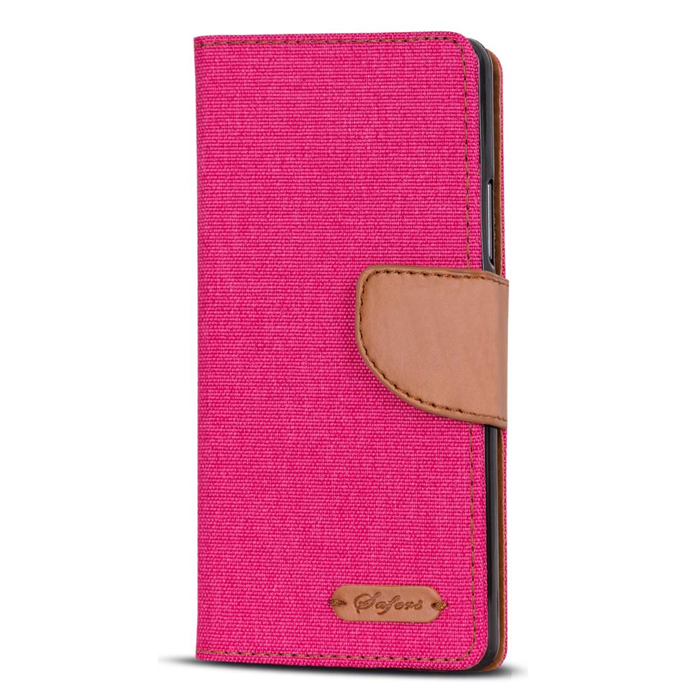 Textil Wallet für Wiko Freddy in Pink