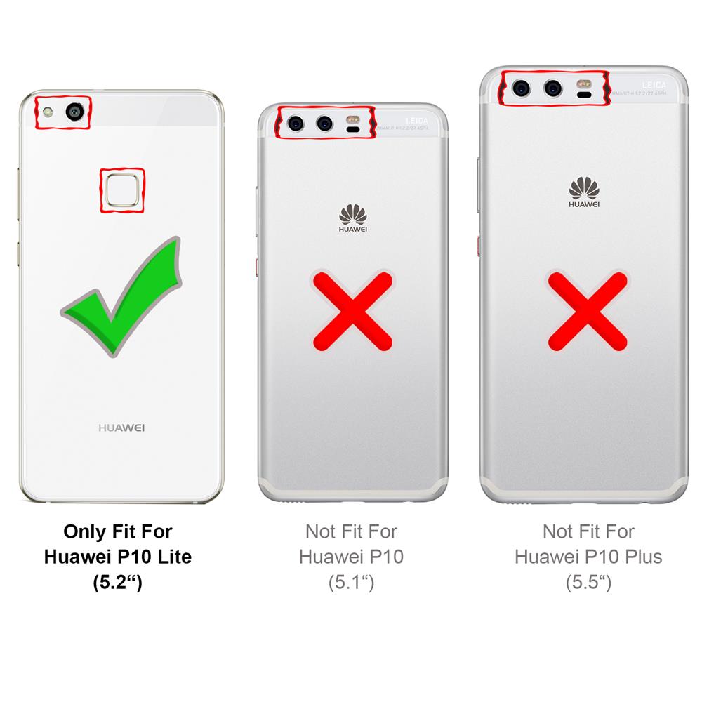 Basic Wallet für Huawei P10 Lite in Schwarz