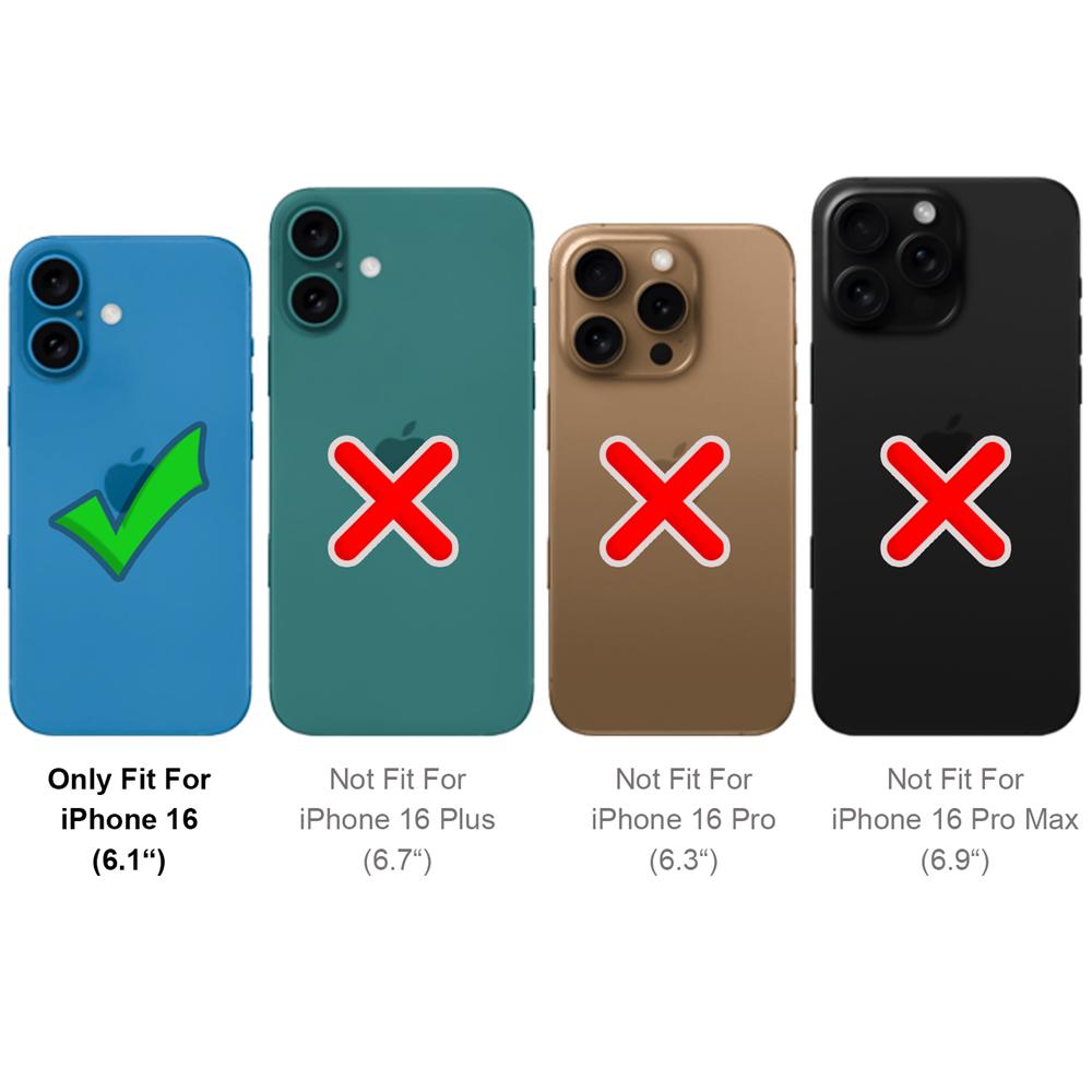 Magnetic Wallet für Apple iPhone 16 in Violett