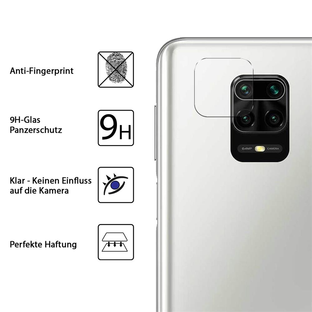 4in1 Glas Set für Xiaomi Redmi Note 9 Pro