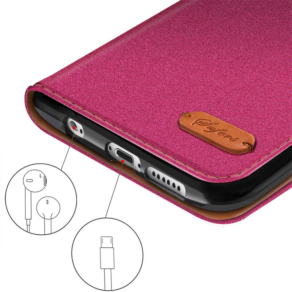 Textil Wallet für Apple iPhone 6 / 6S in Pink