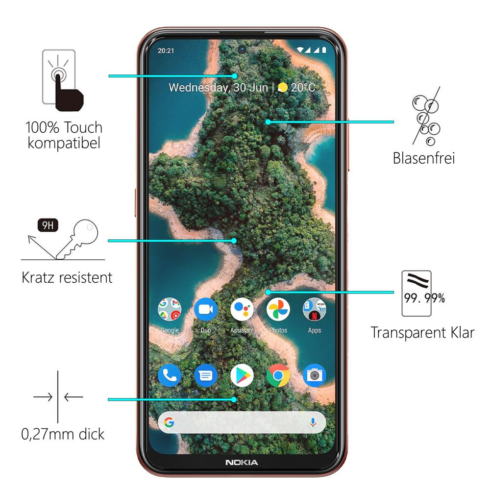 Glas 2in1 für Nokia X20 / X10