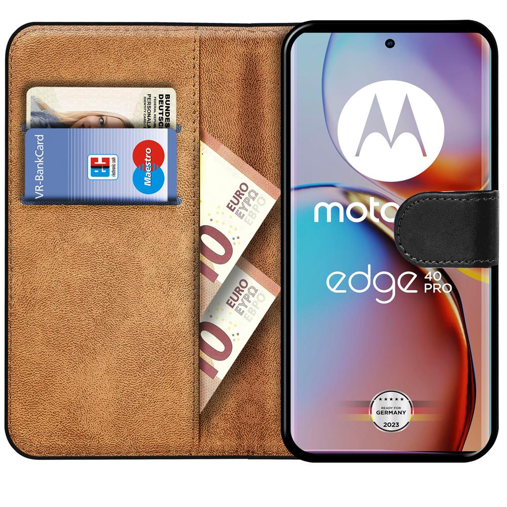Basic Wallet für Motorola Edge 40 Pro in Schwarz