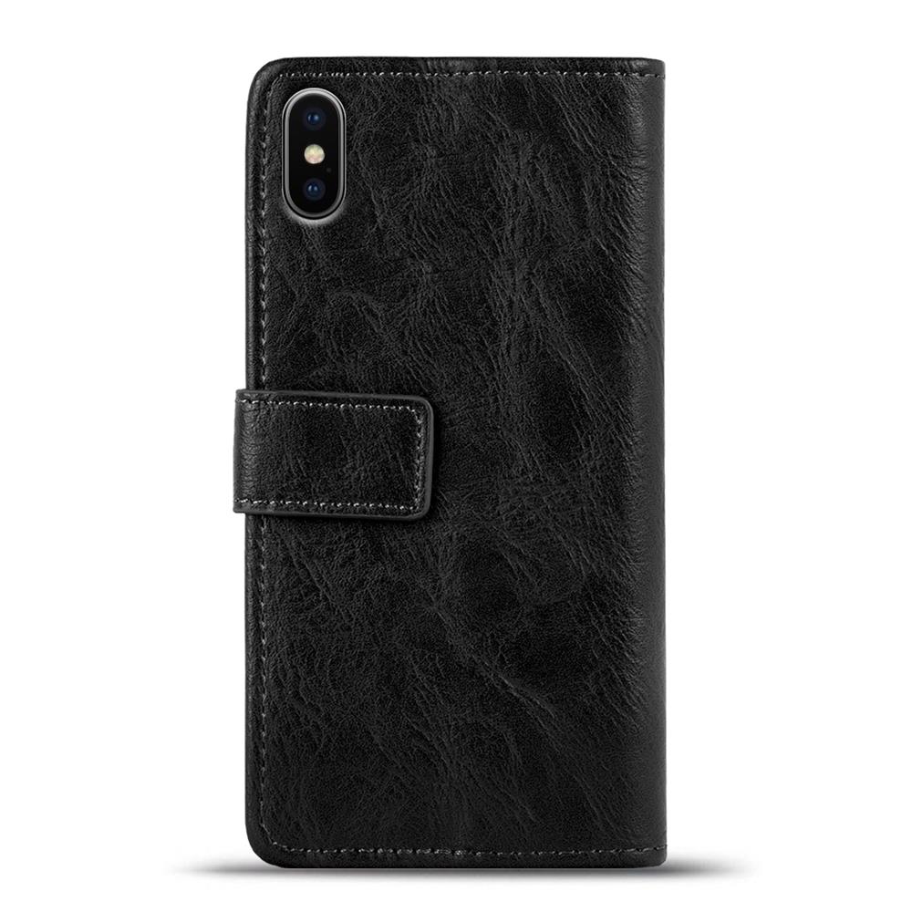 Retro Wallet für Apple iPhone XS Max in Schwarz