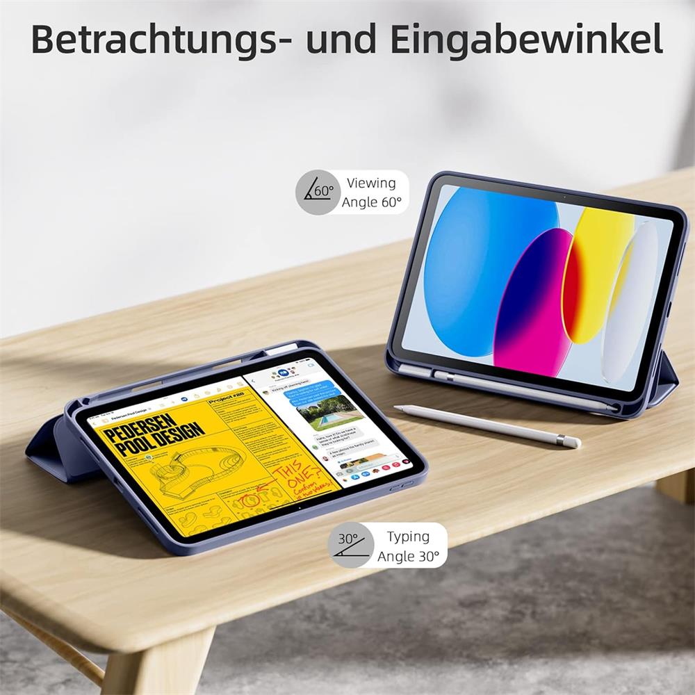 Smart Cover für Apple iPad Pro 13 2024 in Grau / Blau
