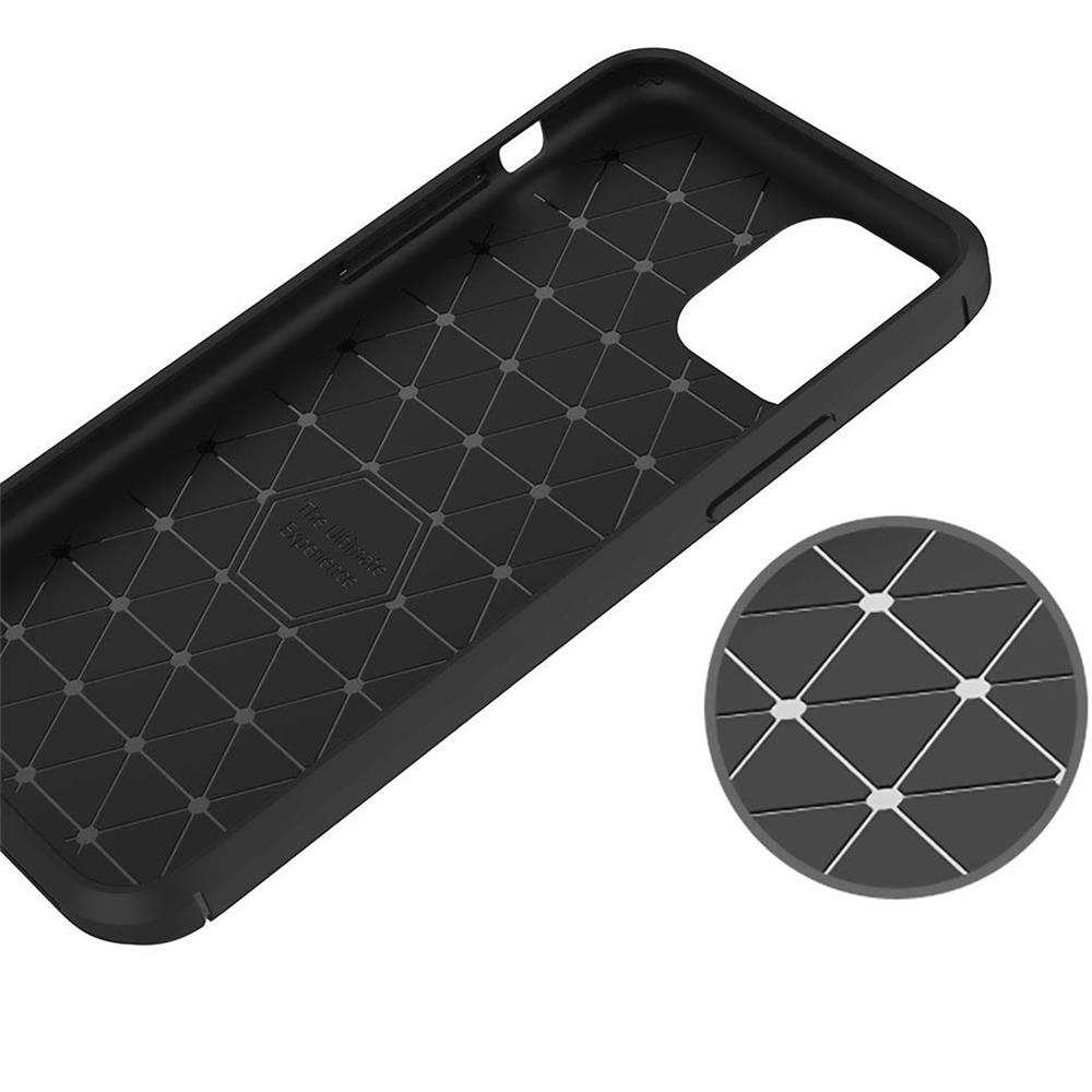 Carbon Brush TPU für Apple iPhone 11 Pro Max in Schwarz