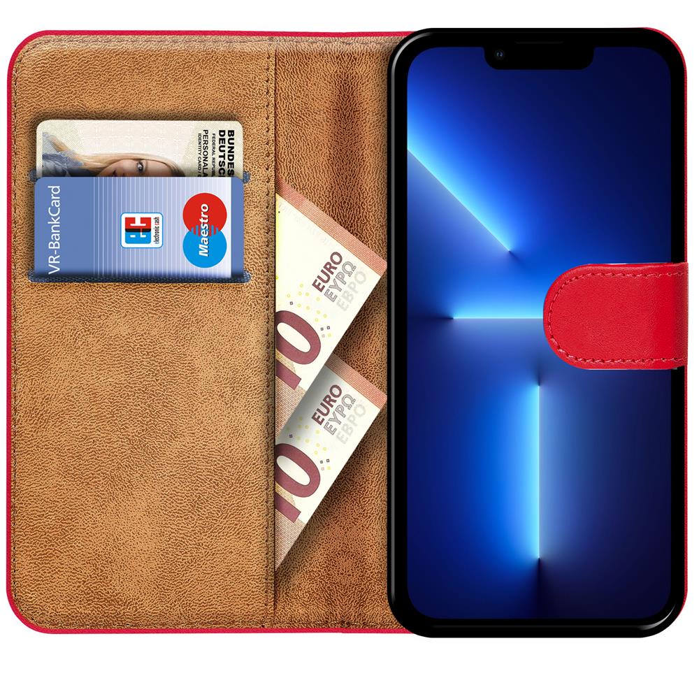 Basic Wallet für Apple iPhone 13 Pro Max in Rot