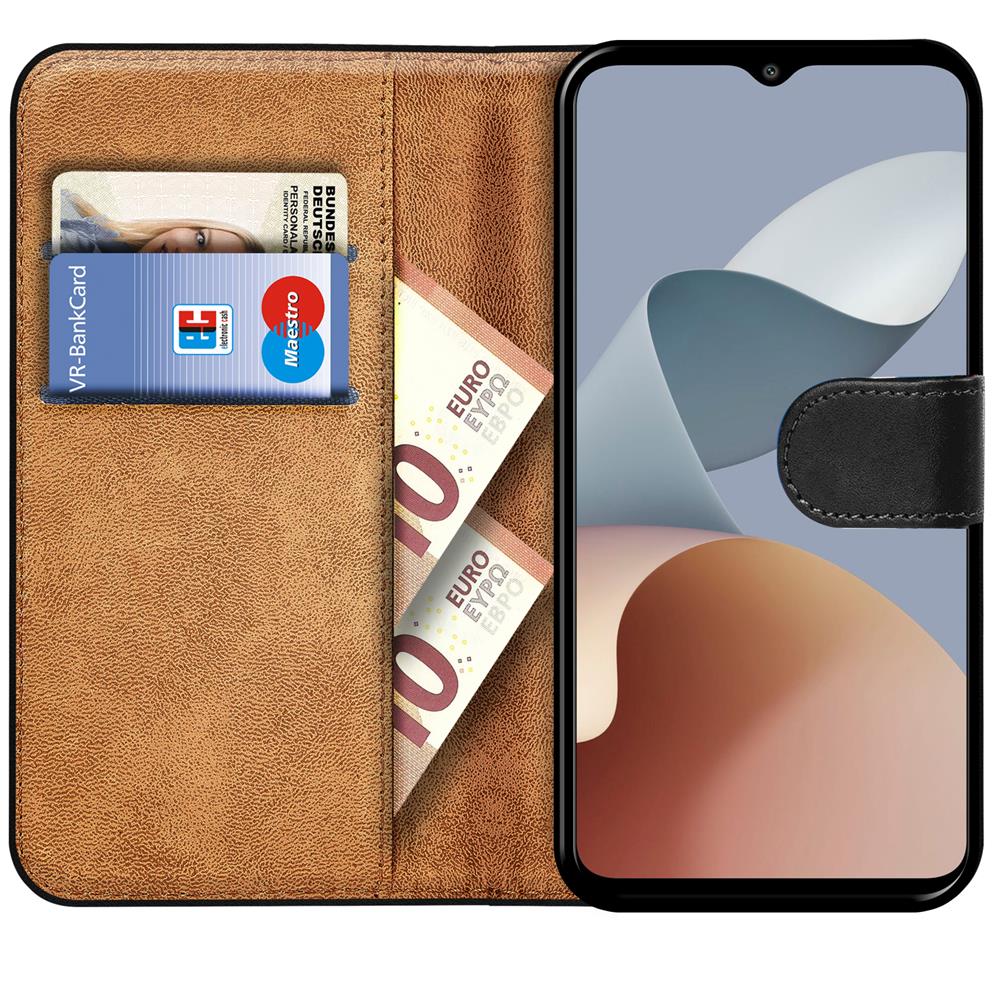 Basic Wallet für ZTE Blade A73 4G in Schwarz