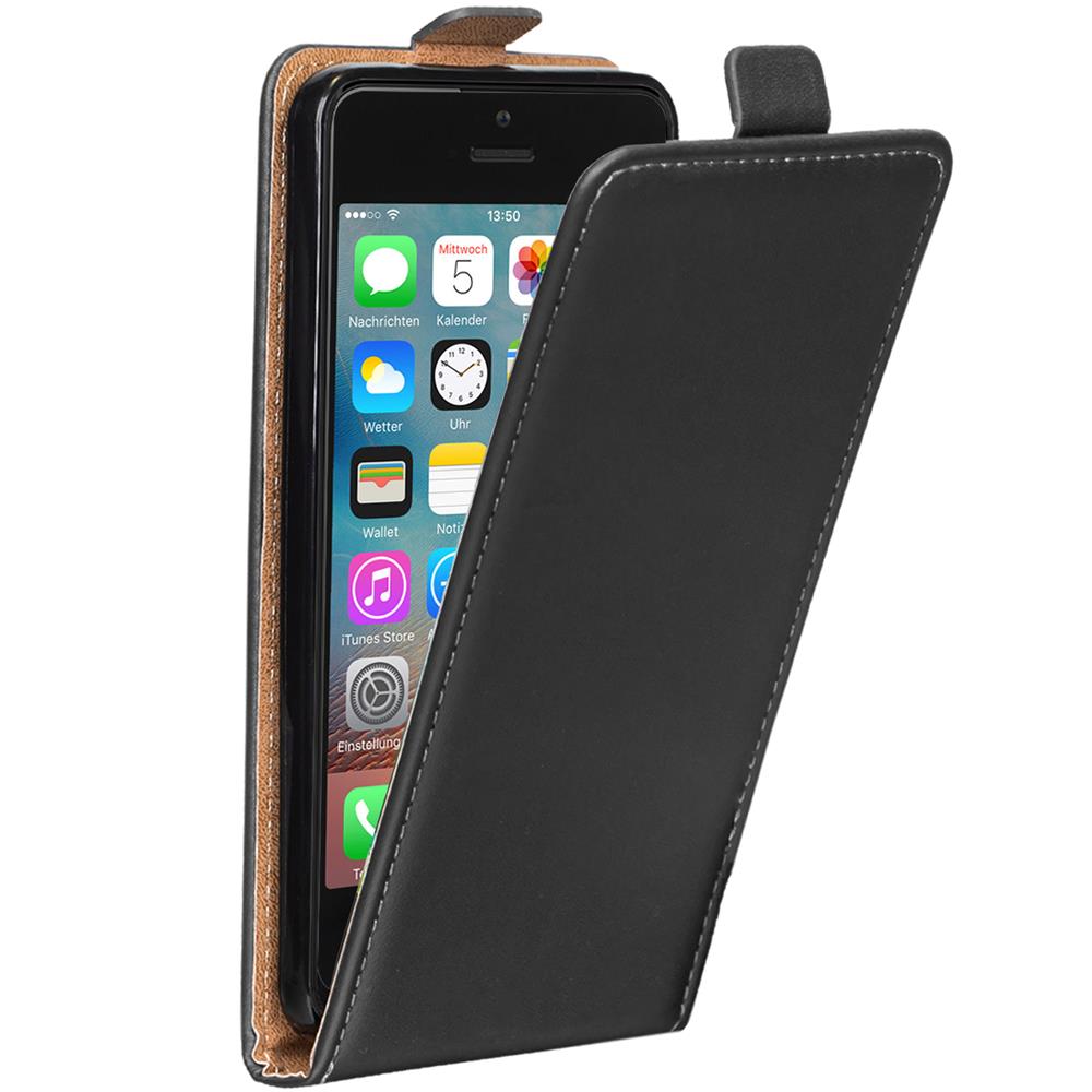 Basic Flip für Apple iPhone 5 / 5S / SE in Schwarz