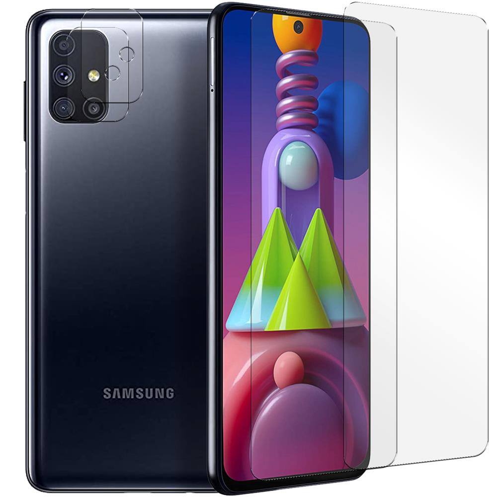 4in1 Glas Set für Samsung Galaxy M51