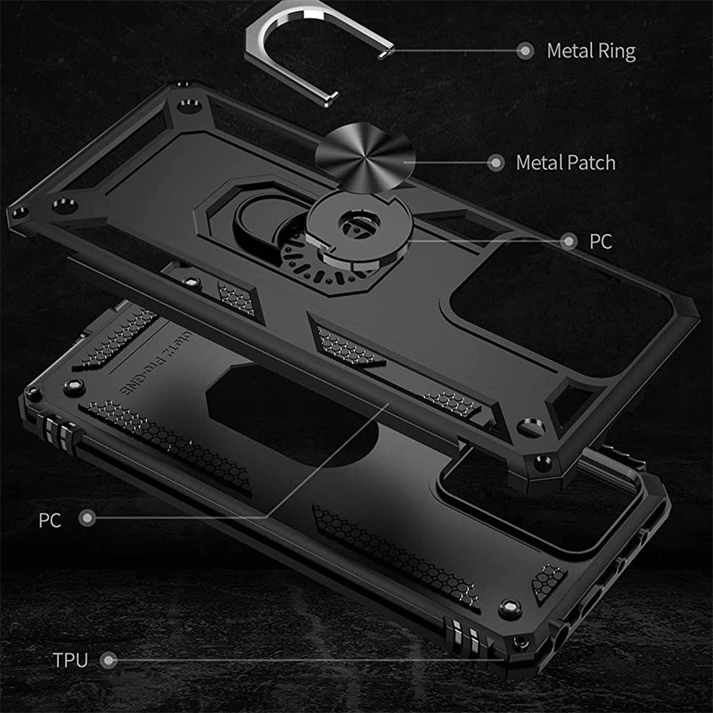 Army Case für Xiaomi Redmi Note 12 Pro Plus 5G in Schwarz