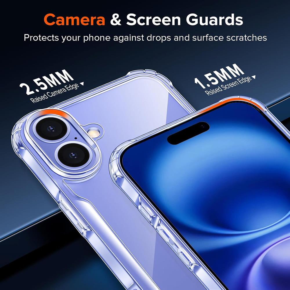 Rugged TPU für Apple iPhone 16 Plus in Transparent