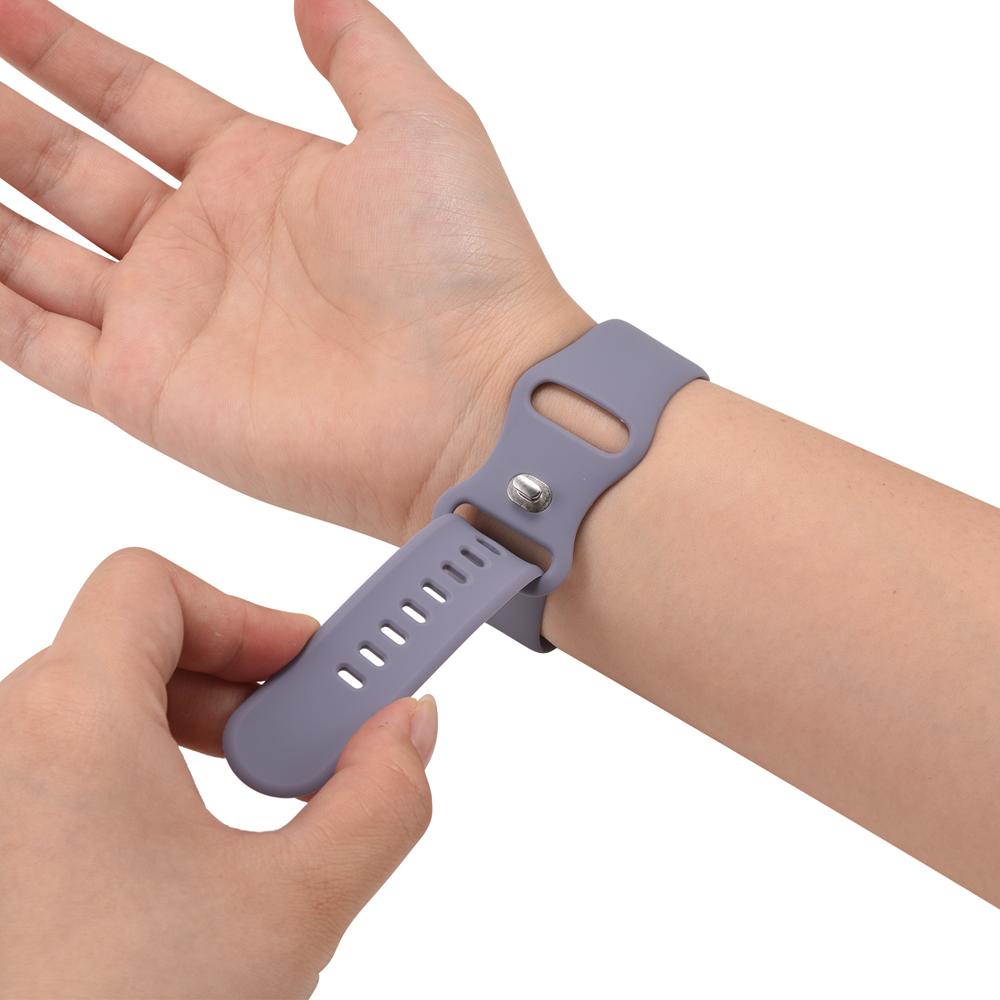 Silikonarmband Butterfly Apple Watch 1-11/SE1-3/Ultra1-3 - 42/44/45/49mm in Lavendelgrau - Größe L