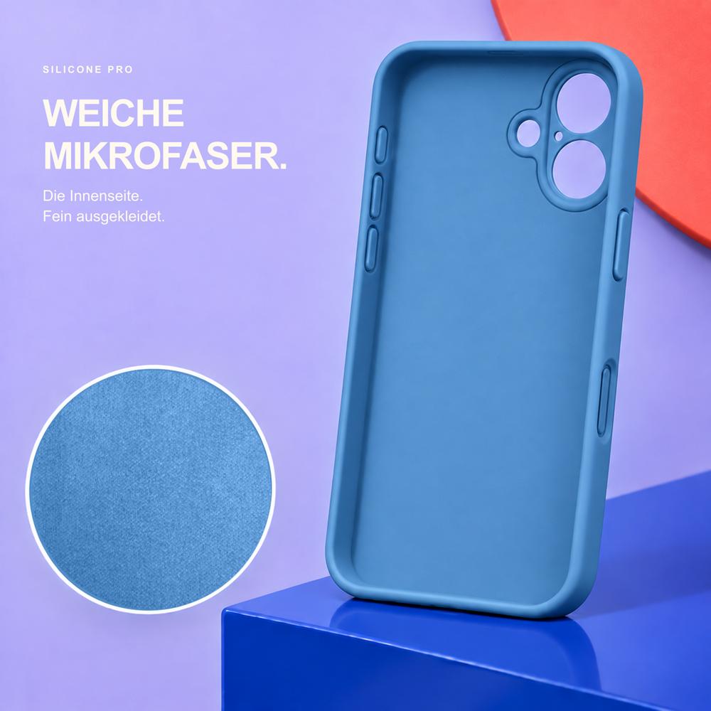 Silicone Pro · iPhone 16 · Marineblau