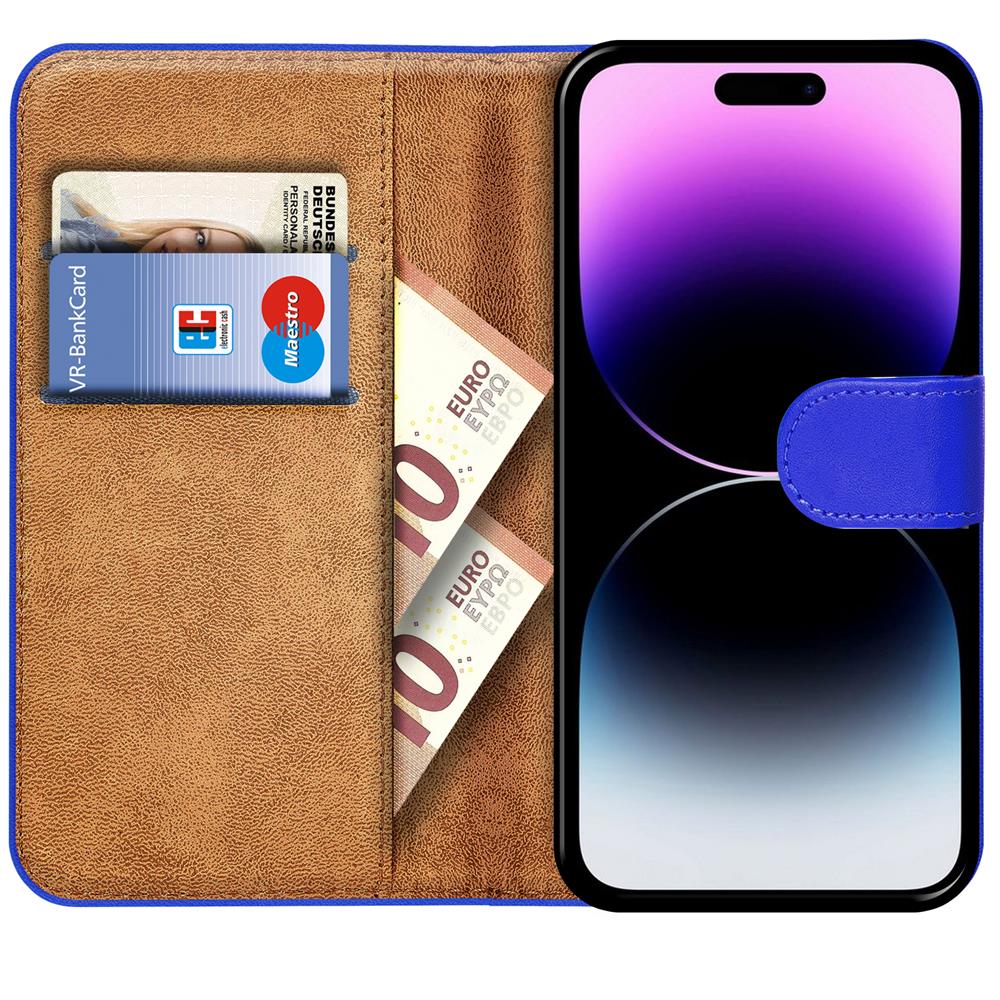Basic Wallet für Apple iPhone 14 Pro Max in Blau
