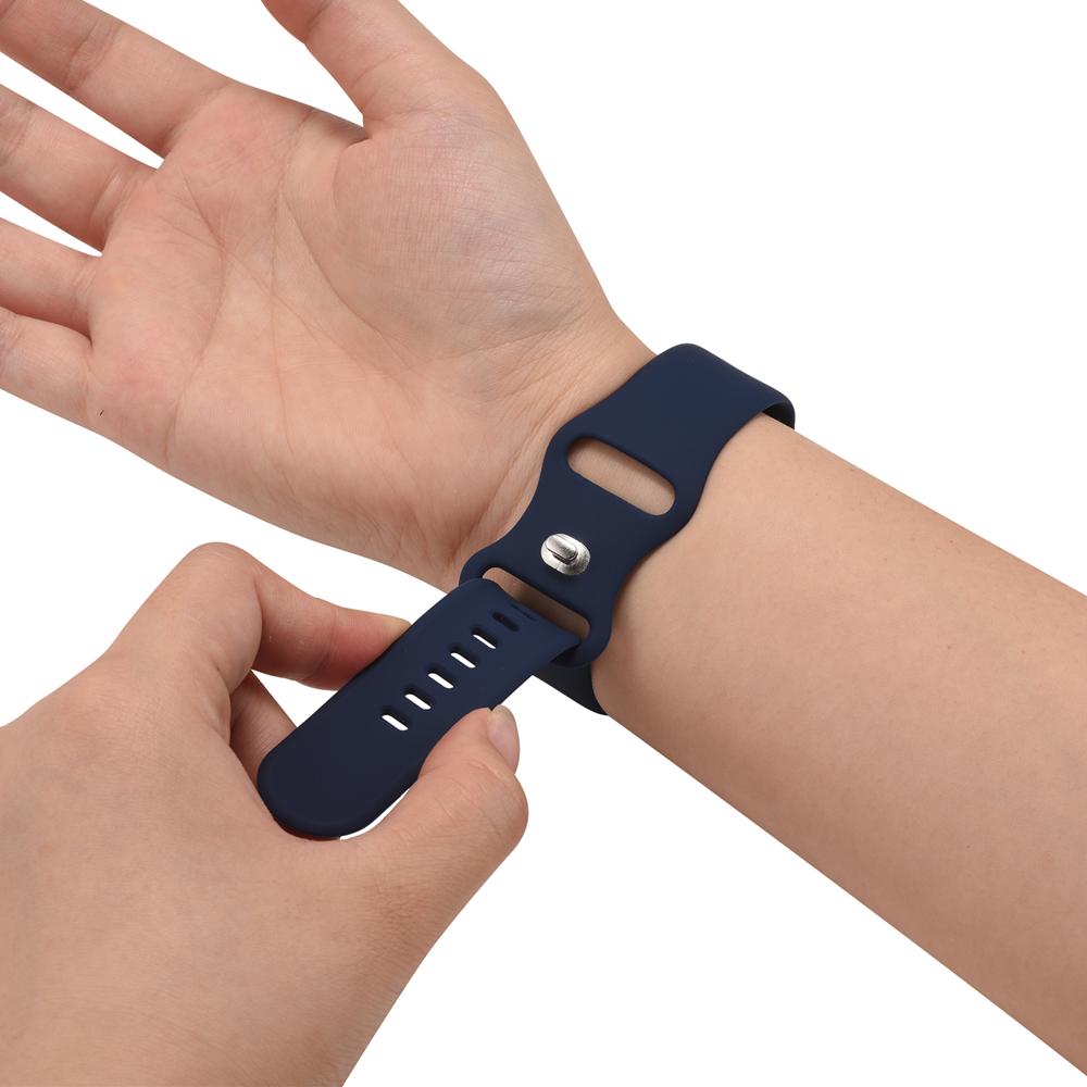 Silikonarmband Butterfly Apple Watch 1-11/SE1-3/Ultra1-3 - 42/44/45/49mm in Mitternachtsblau - Größe L