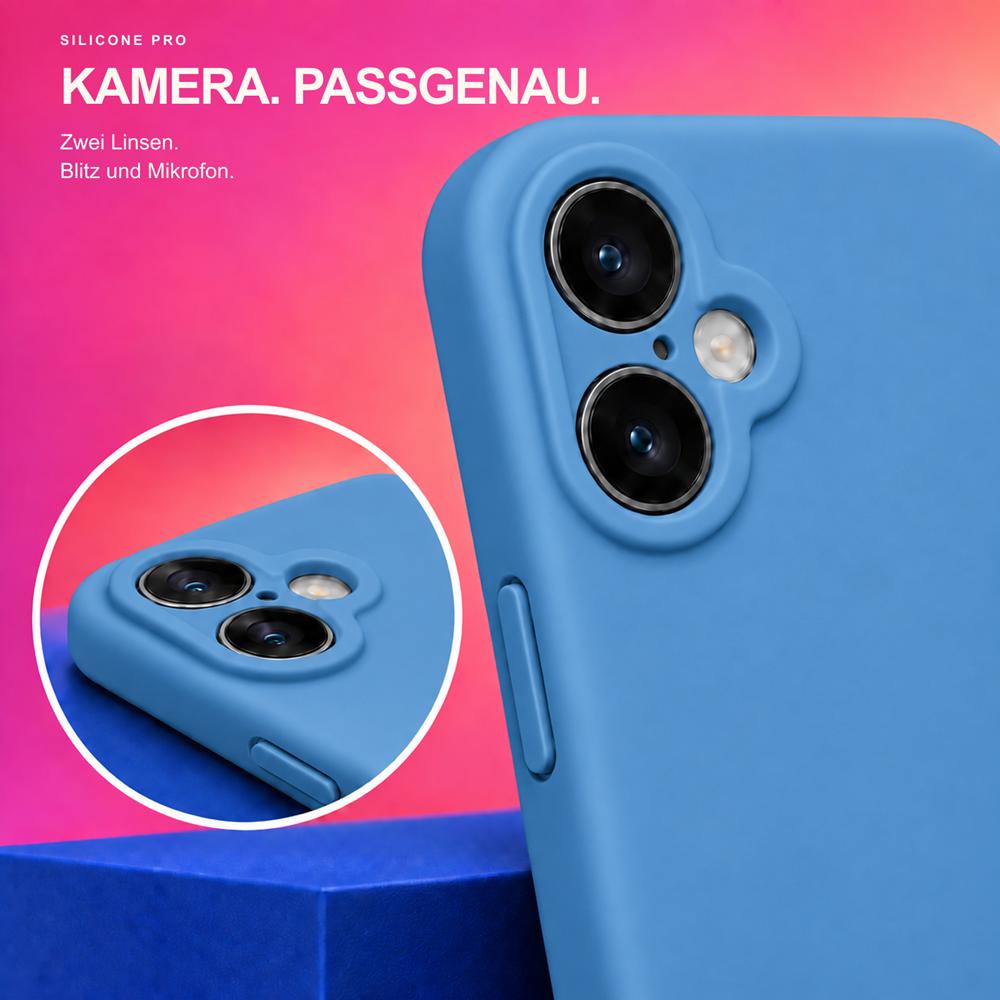 Silicone Pro · iPhone 16 · Marineblau