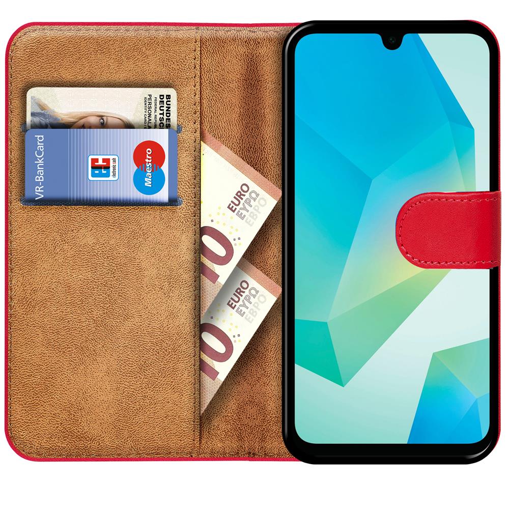 Basic Wallet für Samsung Galaxy A26 5G in Rot