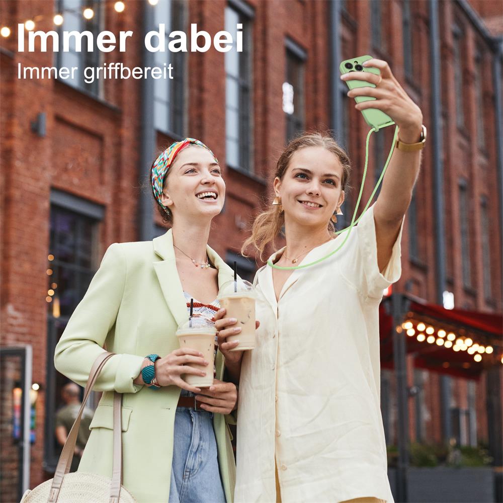 Connect Case Colour inkl. Kette für Apple iPhone 15 Pro Max in Grün