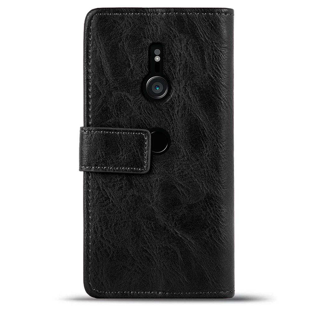 Retro Wallet für Sony Xperia XZ3 in Schwarz