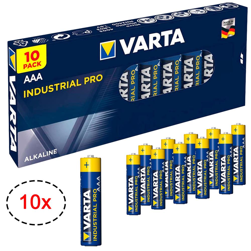 10er VARTA Industrial Alkaline,Micro AAA,LR03,1.5V