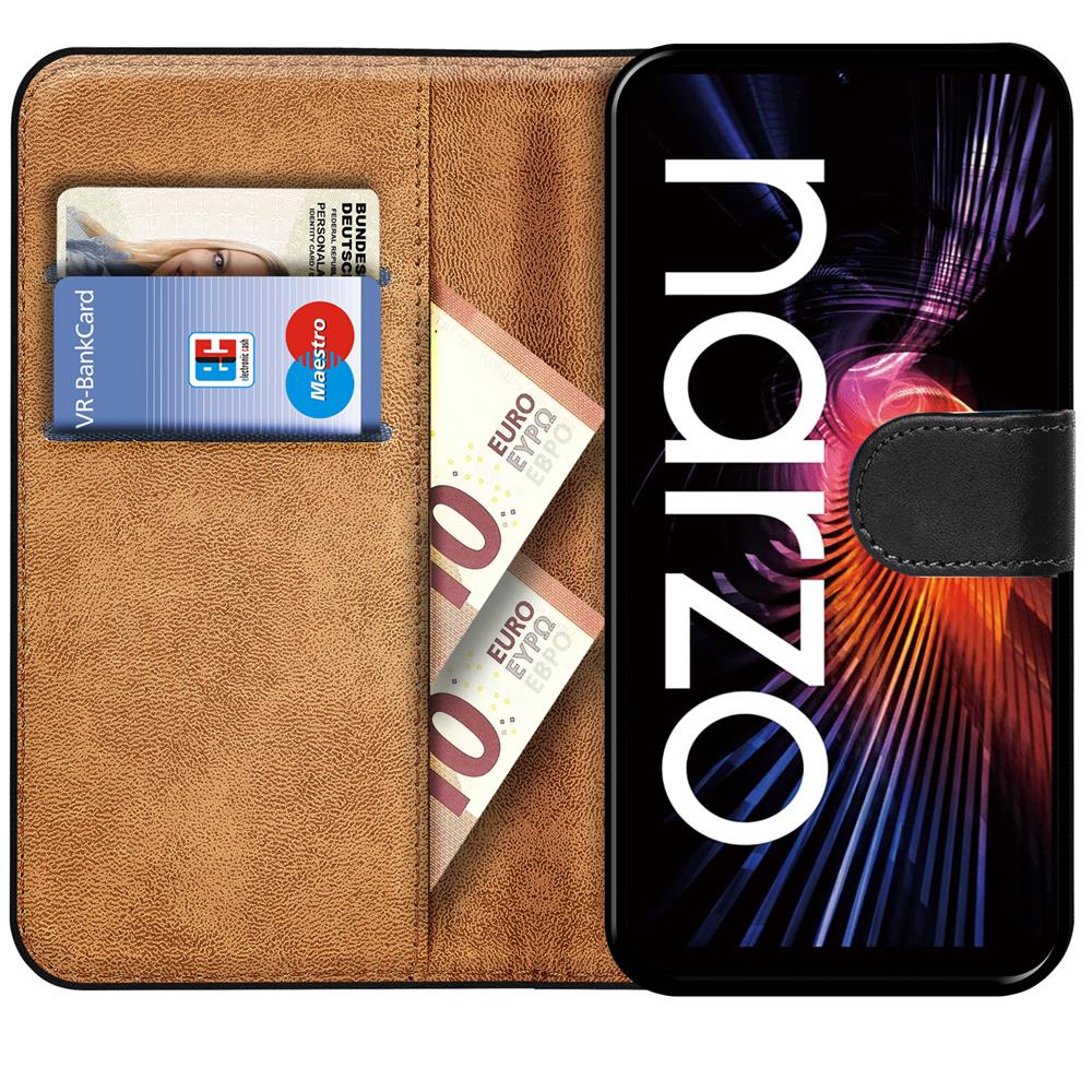 Basic Wallet für Realme Narzo 50 5G in Schwarz