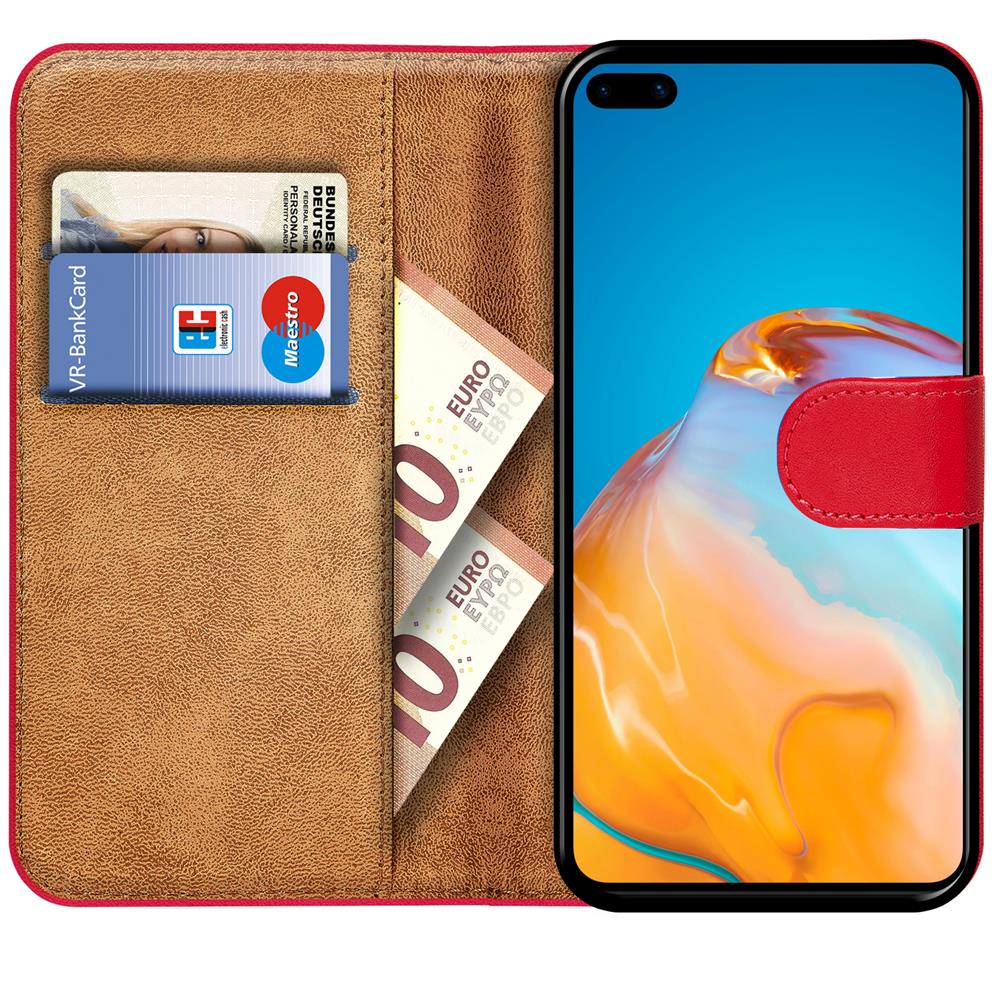 Basic Wallet für Huawei P40 Pro in Rot