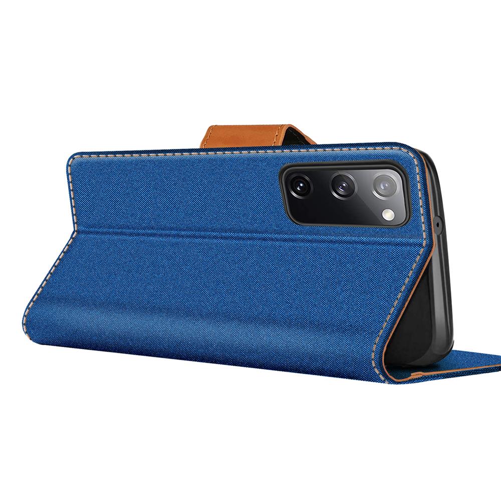 Textil Wallet für Samsung Galaxy S20 FE in Blau
