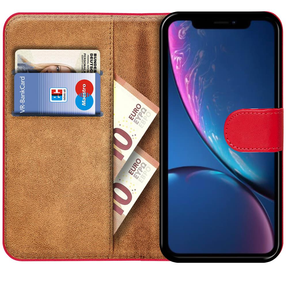 Basic Wallet für Apple iPhone XR in Rot