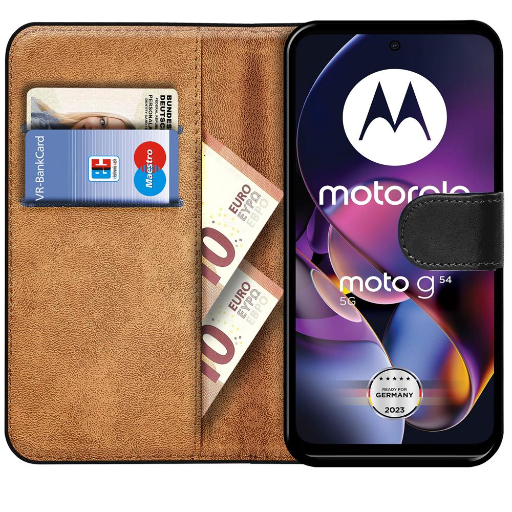 Basic Wallet für Motorola Moto G54 5G in Schwarz