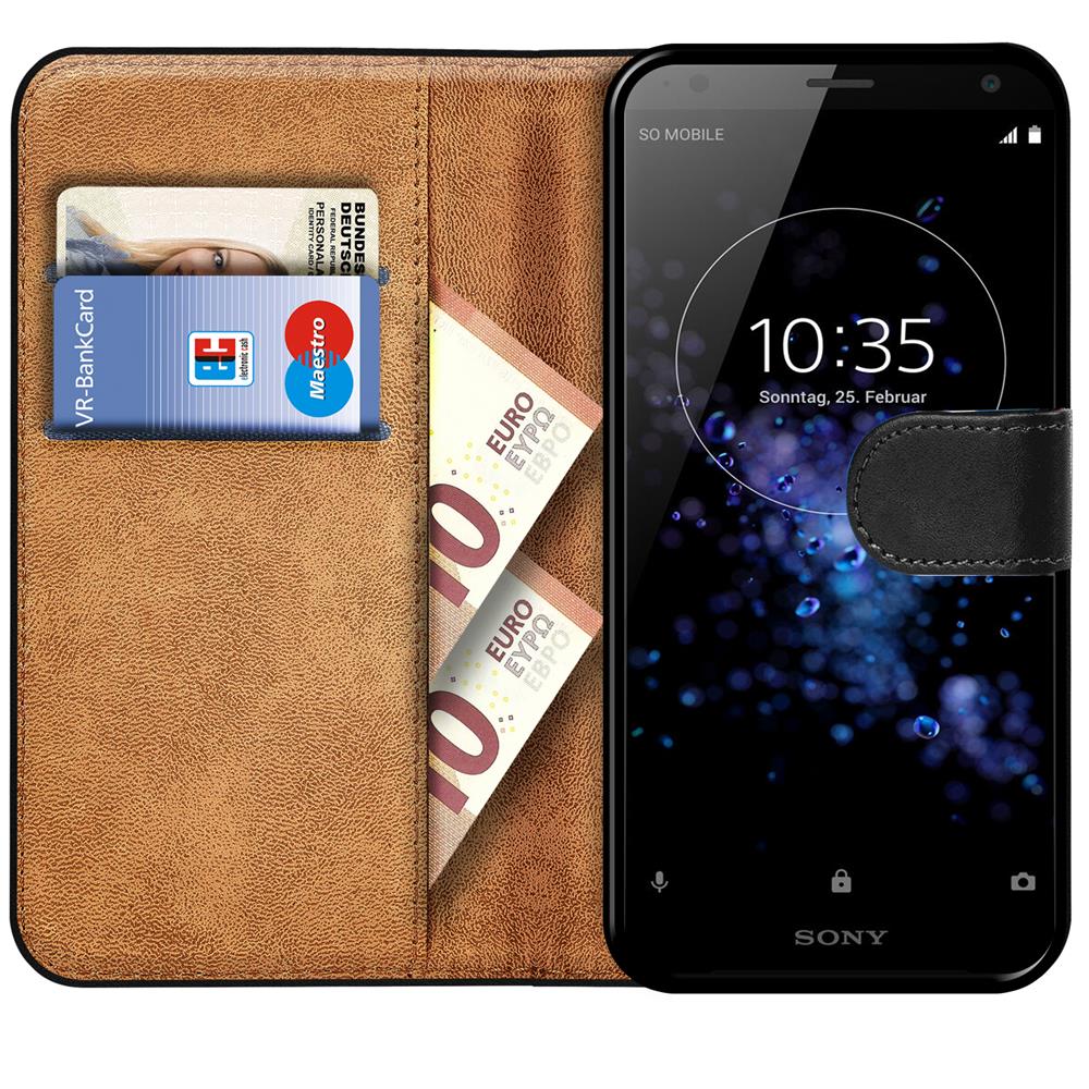 Basic Wallet für Sony Xperia XZ2 Compact in Schwarz