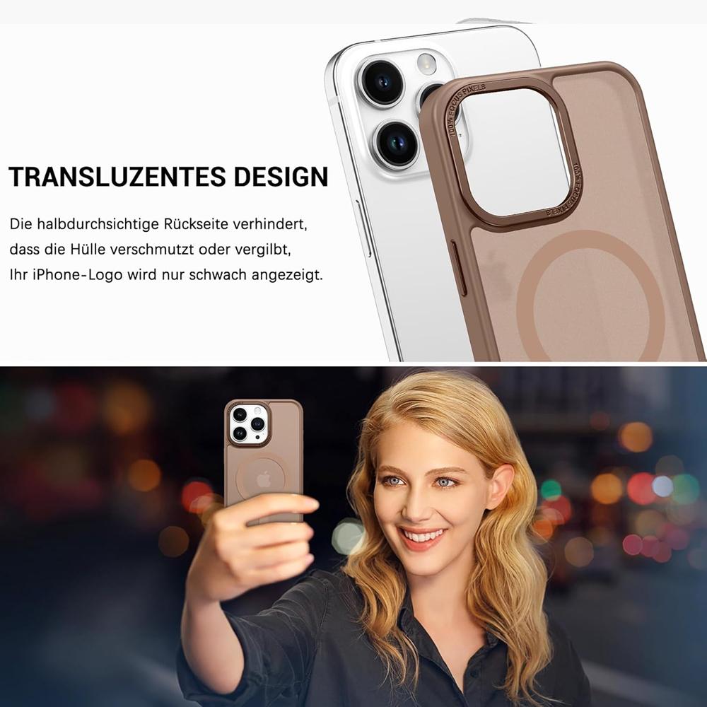 Frame Case für Apple iPhone 16 Pro Max in Braun