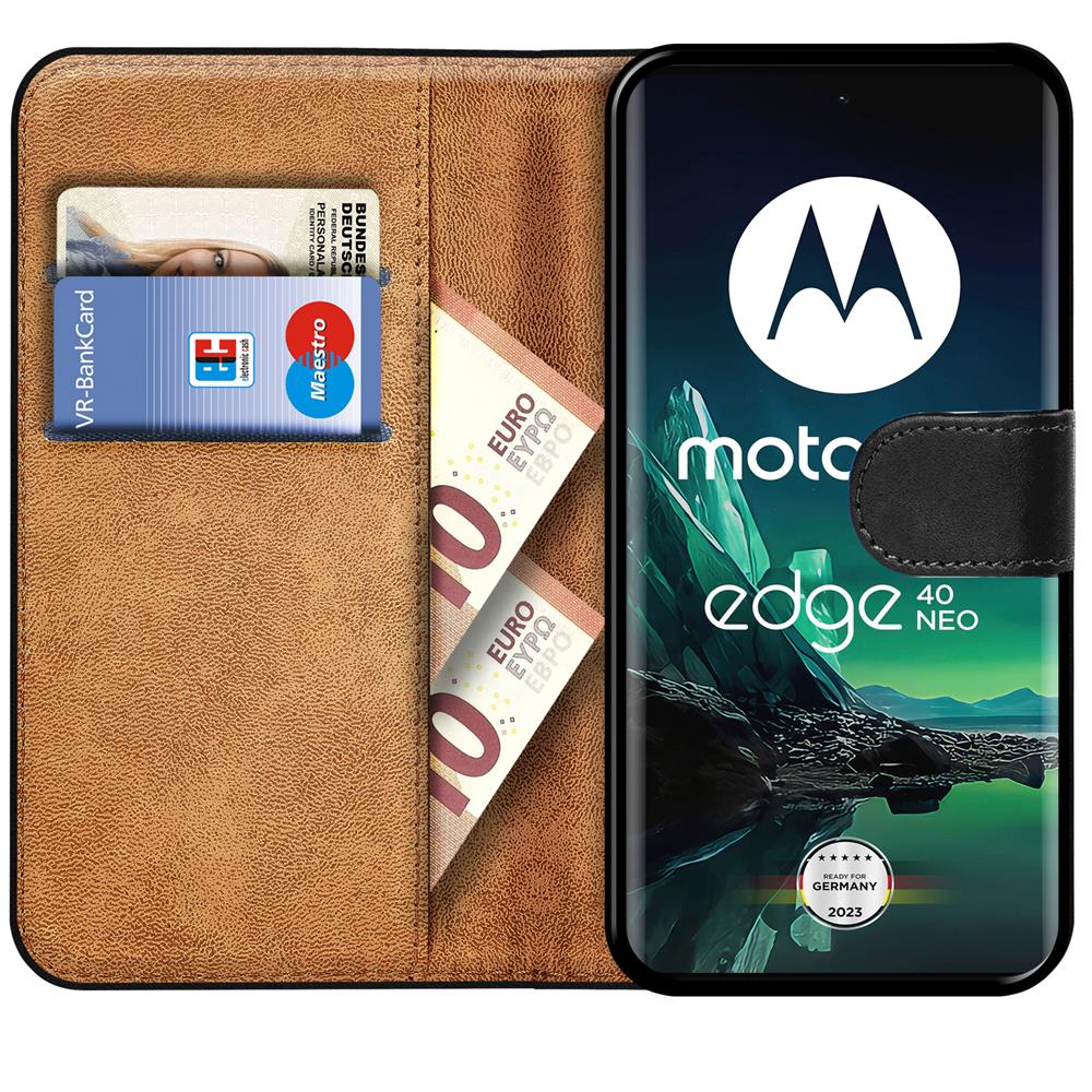 Basic Wallet für Motorola Edge 40 Neo in Schwarz