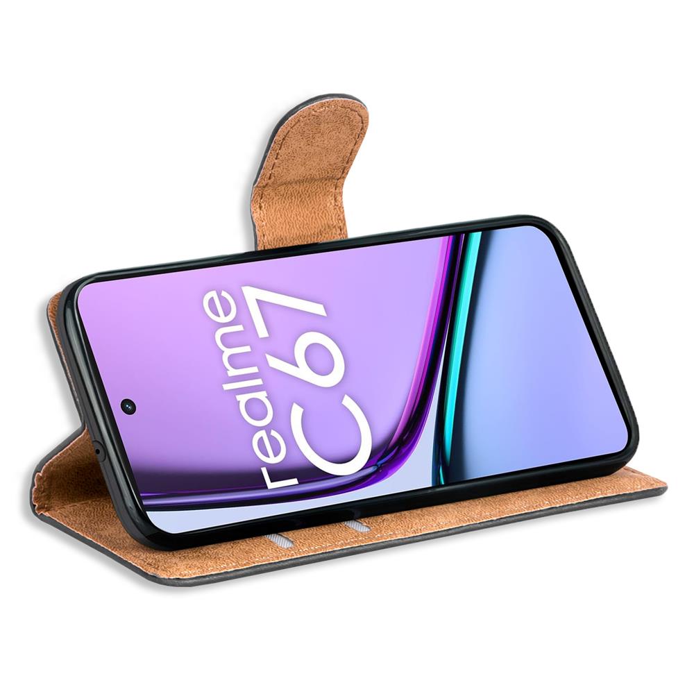 Basic Wallet für Realme C67 in Schwarz