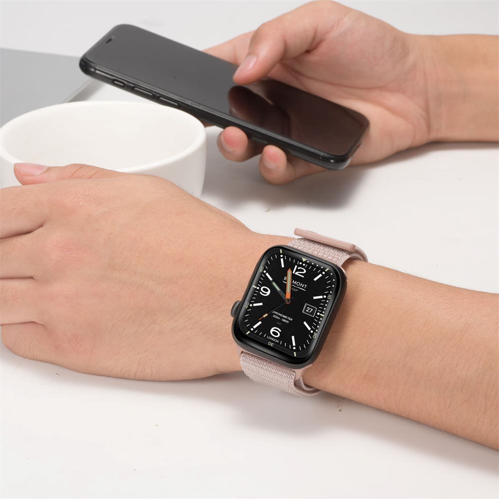 Fitnessarmband Nylon für Apple Watch 1-9 - 42/44/45 in Rosé