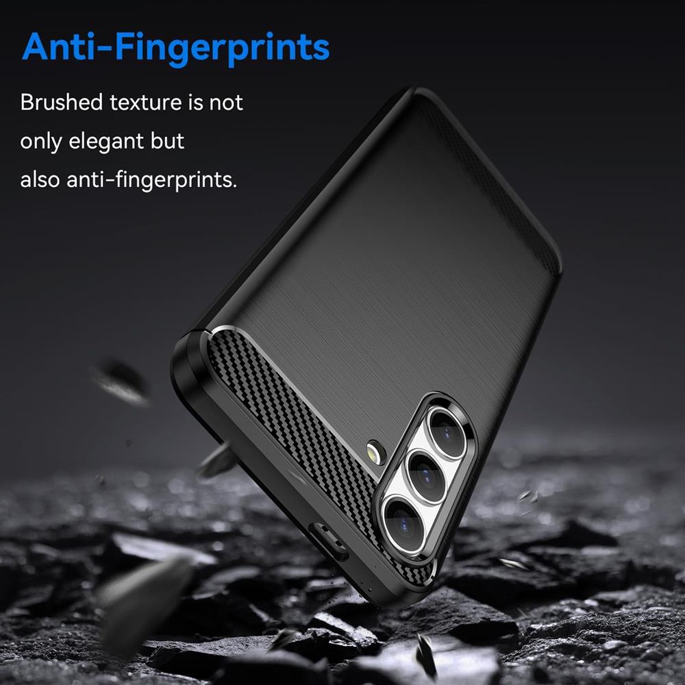 Carbon Brush TPU für Samsung Galaxy S24 FE in Schwarz