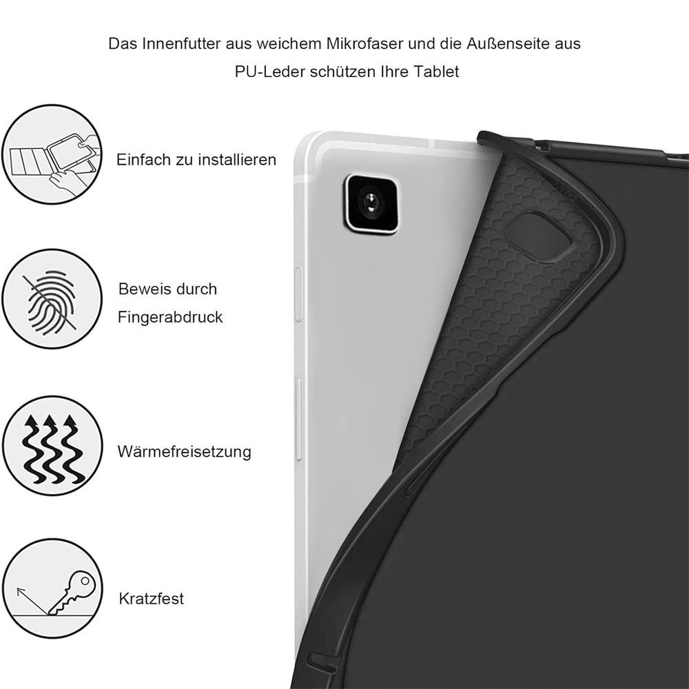 Smart Cover für Samsung Galaxy Tab S10 FE Plus in Schwarz