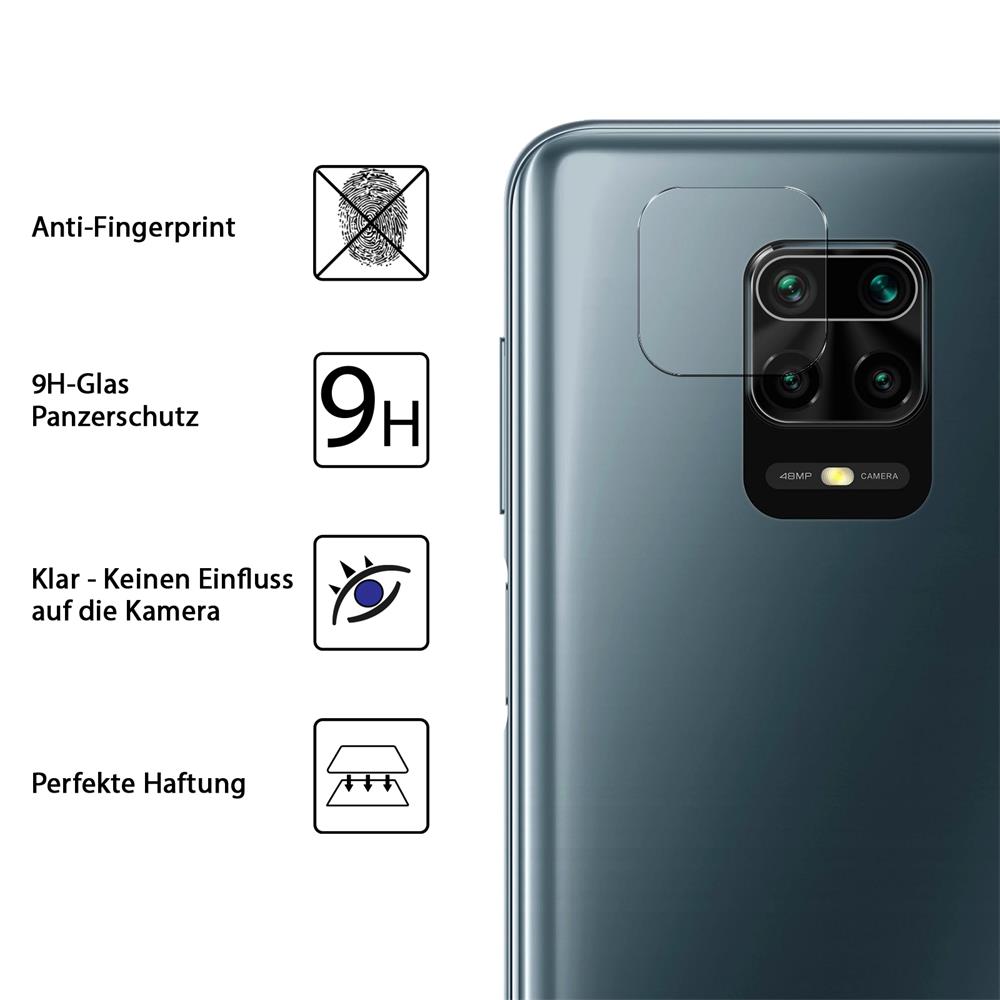 4in1 Glas Set für Xiaomi Redmi Note 9S