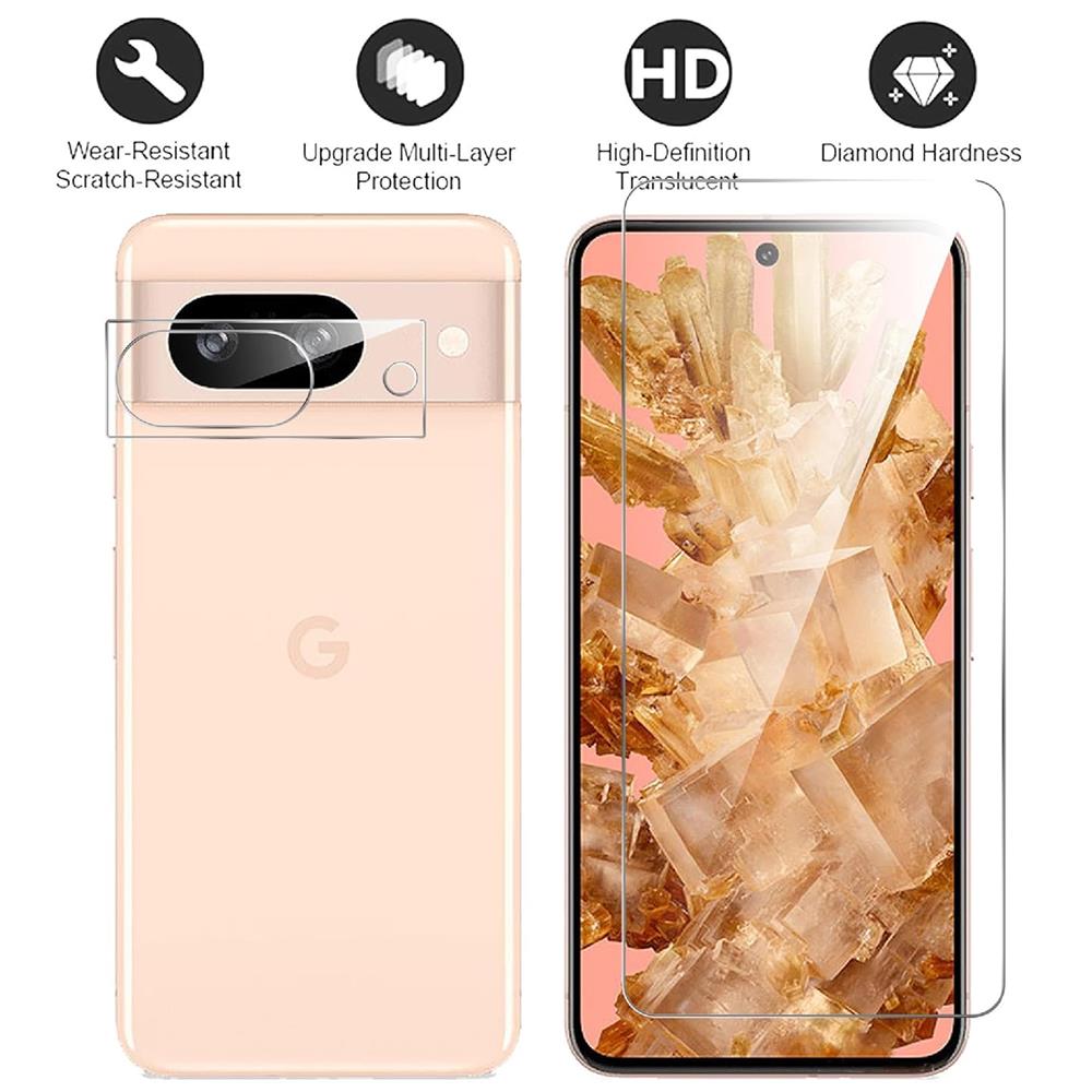 4in1 Glas Set für Google Pixel 8a