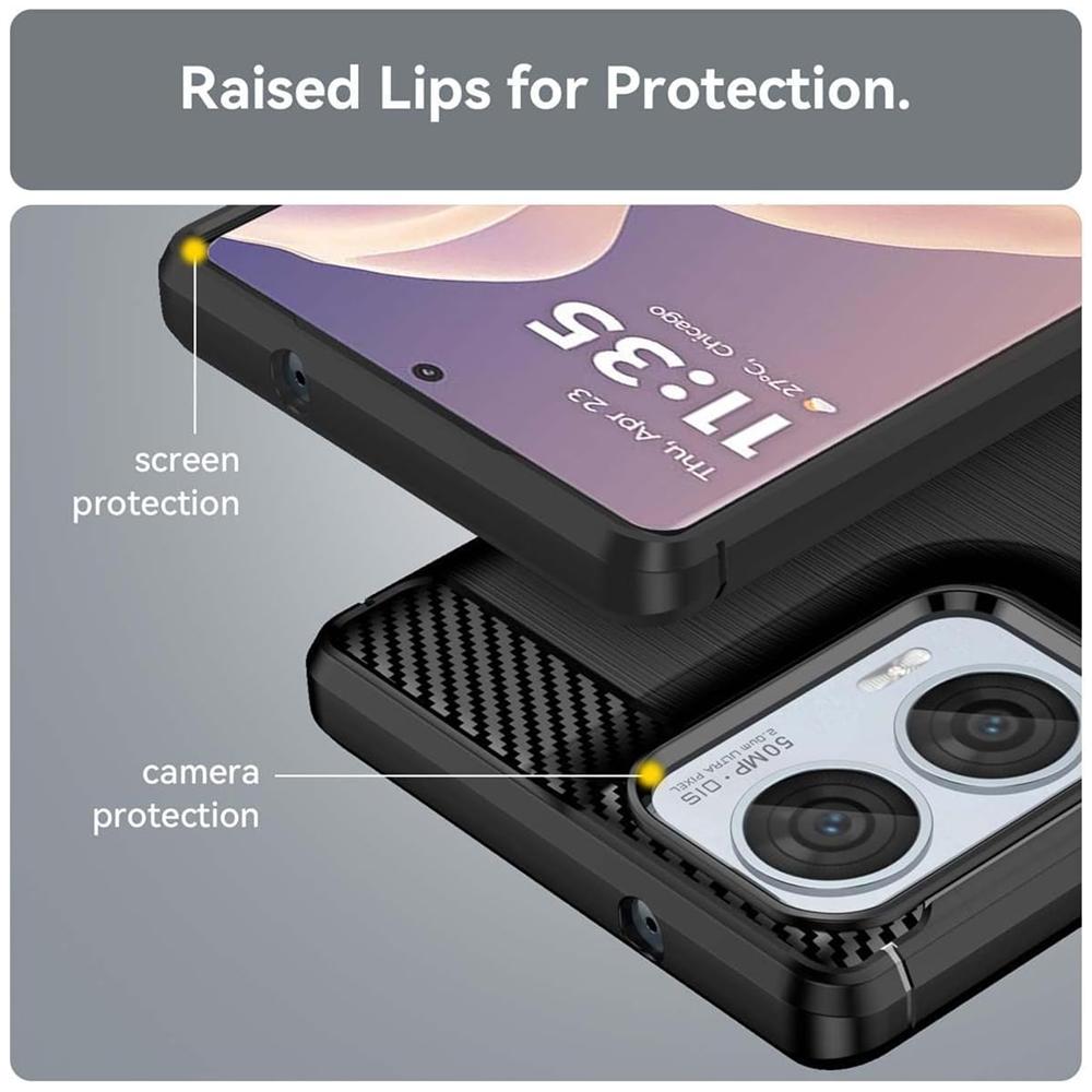 Carbon Brush TPU - Motorola Moto G85 5G in Schwarz